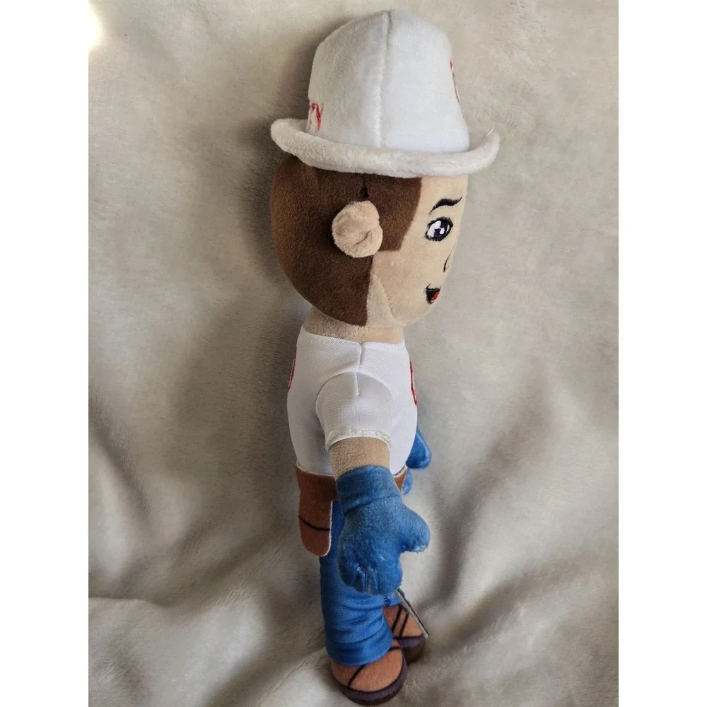 Morty Construction Worker Mascot Plush Doll Hard Hat‎ Tool Belt Advertising Toy